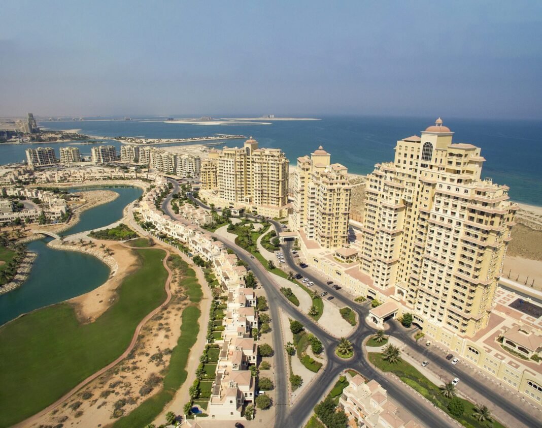 Aerial view of the Al Hamra Village community in Ras Al Khaimah