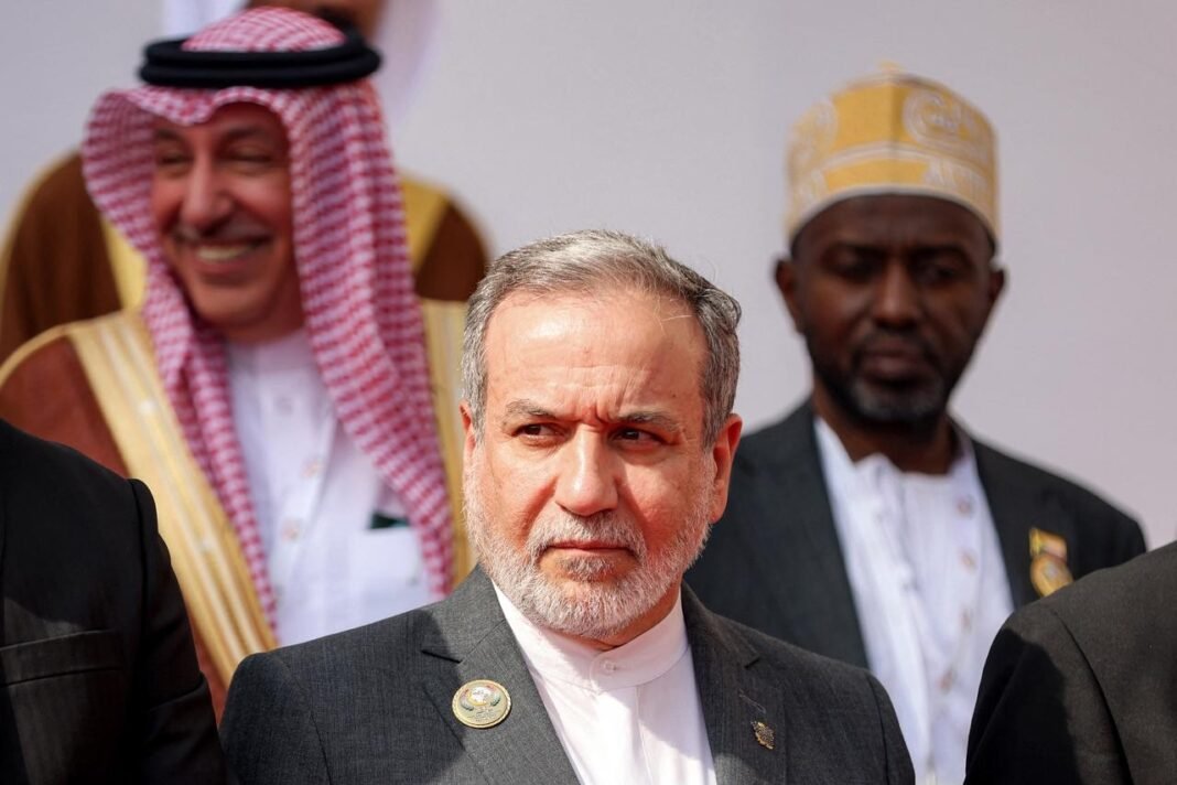 Iranian Foreign Minister Abbas Araghchi at the OIC Council of Foreign Ministers family photo in Baghdad