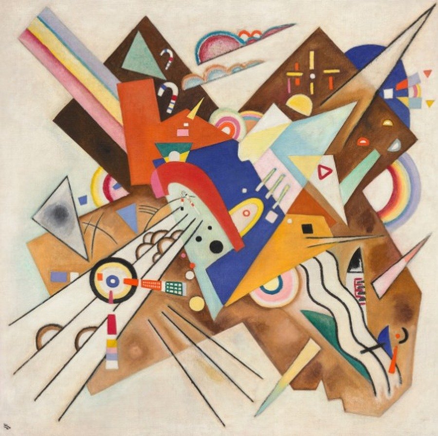 Wassily Kandinsky's 1923 abstract painting Betonte Ecken
