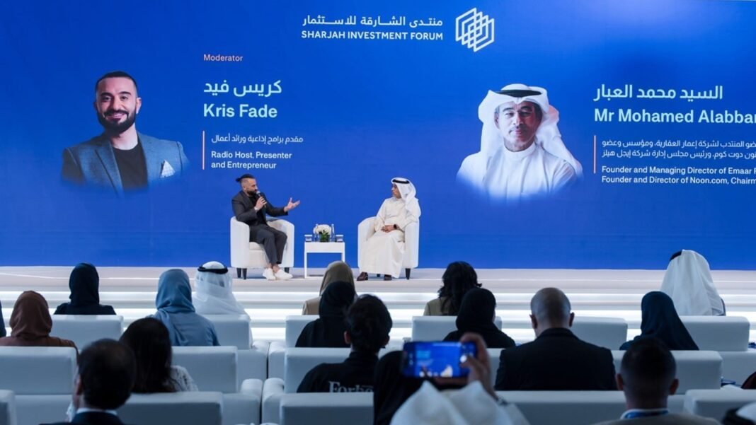 Emaar Properties founder Mohamed Alabbar speaking at the Sharjah Investment Forum 2026