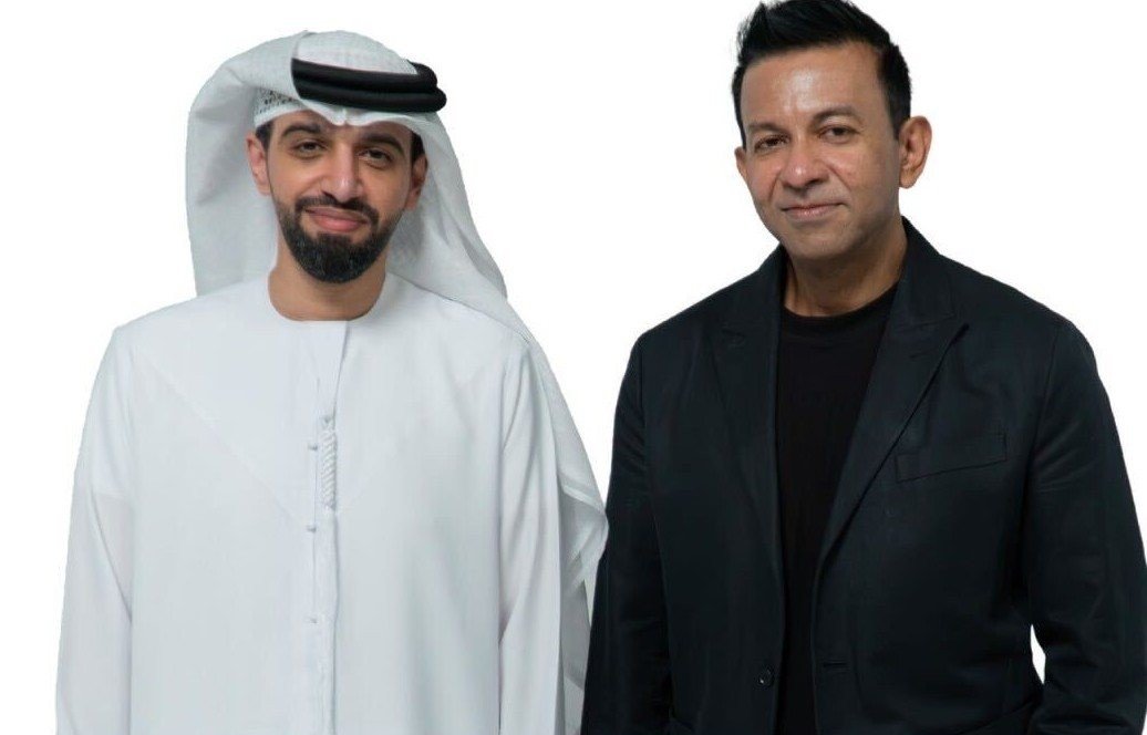 Rentify co-founders Rashed Hareb Al Mheiri and Rajneel Kumar stand side by side against a white background