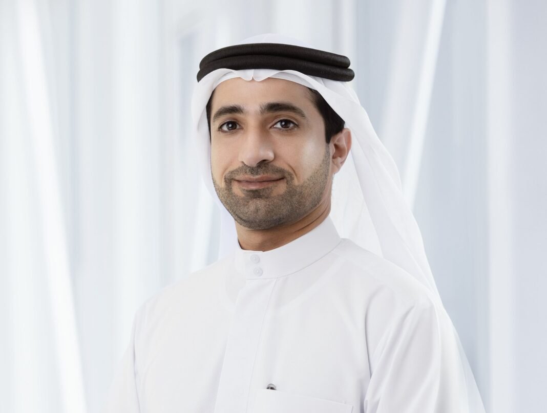 Abdulla Belhoul, chief executive officer of TECOM Group, in a white kandura and ghutra